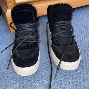 faux fur sneakers